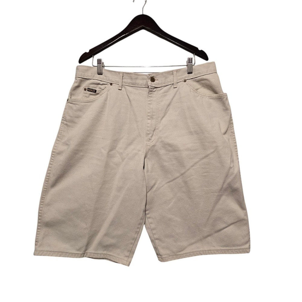 Vtg HIS H.I.S Jean Shorts Men's 38 Jorts USA Beige Denim Skater 90's Streetwear